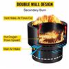 Image 2 : NEW VEVOR Smokeless Fire Pit, Carbon Steel Stove Bonfire, Large 13.5 inch Diameter Wood Burning Fire