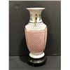 Image 2 : Reticulated 8in tall porcelain vase w/ porcelain vase