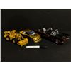 Image 2 : 3pc assorted vehicles - diecast CAT 9888/ Mitsubishi Lancer/ plastic Batmobile