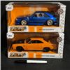 Image 2 : 2pc Jada Bigtime Muscle die-cast - 1989 Ford Mustang GT & 1970 Plymouth Road Runner