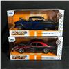 Image 1 : 2pc Jada Bigtime Muscle die-cast - 1955 Chevrolet Bel Air & 1970 Plymouth Road Runner