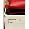 Image 3 : 2 pairs of assorted leather knee-high high heel shoes - sized Red Leather Cassandra wide-thigh 5" he