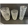 Image 2 : Large group of assorted crystal decor - includes vases/trays etc