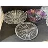 Image 3 : Large group of assorted crystal decor - includes vases/trays etc