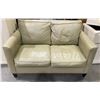 Image 1 : Beige Leather Loveseat