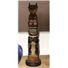 Image 2 : First Nations wood carved "Eagle & Bear" 16in totem pole