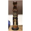 Image 2 : First Nations wood carved "Eagle & Bear" 16in totem pole