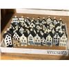 Image 2 : Approx. 37pc Distillery KLM porcelain Blue Delfts Canal houses figurines - wax seal removed on most