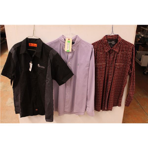 * (3) Men's Collared Shirts - Size XL & XXL