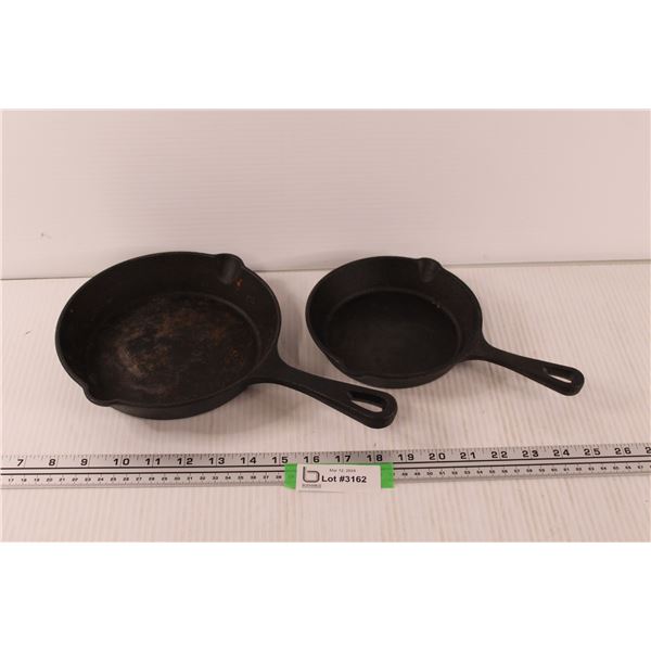 (2) Cast Iron Frying Pans (6" & 8")