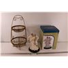 Image 1 : Dancing Wedding Couple Statue -NIB, 2-Tier Metal Basket