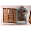 Image 1 : Antique Mirror - 27"tall x 17"wide, (3) Picture Frames 23"x19" - Some Damage