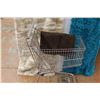 Image 3 : * Shopping Cart - 35"x22"x16", (2) Throws: Faux Fur & Green Shag, Brown Bathmat