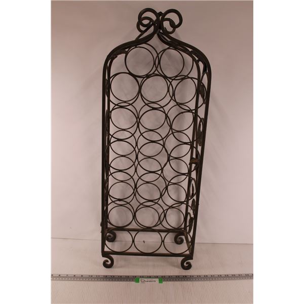 Metal Wine Bottle Rack - 34"x13"x7"