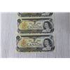 Image 2 : (4) Uncirculated 1973 Canadian $1 Bills