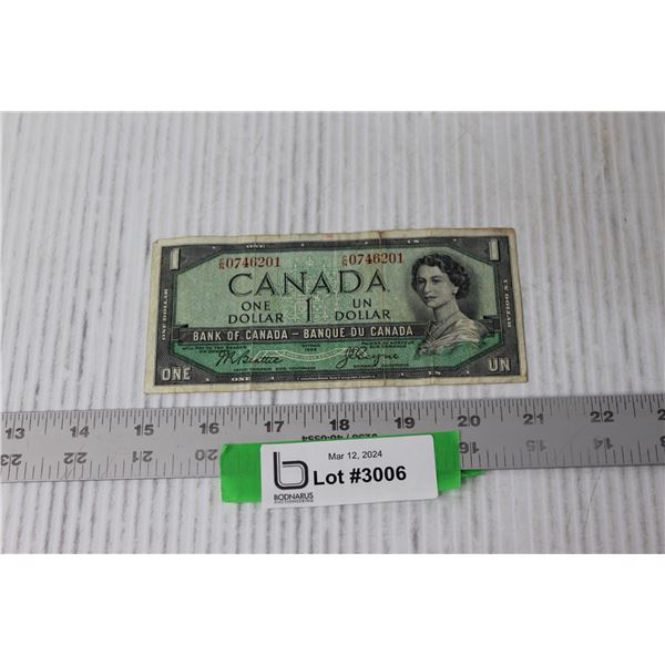 1954 Canadian $1 Bill