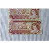 Image 2 : (3) Canadian 2 Dollar Bills - $2 Bills - 1974 and 1986