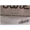 Image 2 : Bare Minky Fleece Weighted Blanket - 17lbs, 60" x 80"
