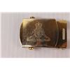 Image 2 : (2) Belt Buckles "The Royal Regiment of Canada Artillery" & Bergamont Brass Works "Cougar" Vintage 1
