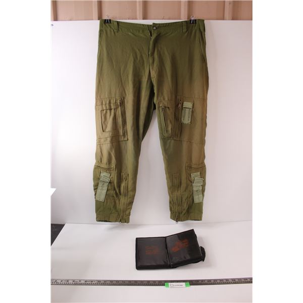 Canadian Air Force Helicopter Pilot Pants (Size 42 Waist , 7342 ) - Wear on Back Pocket Flaps & RH F