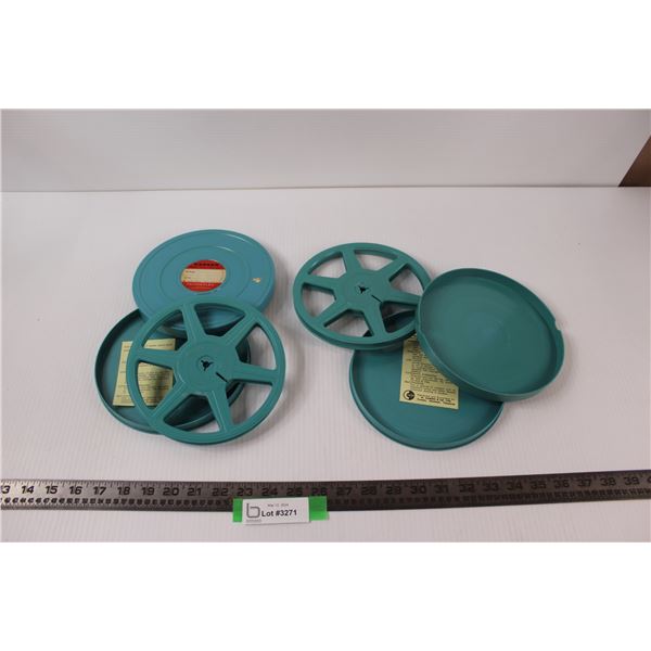 (2) Petco 400ft Movie Reels - Home/Theater Decor