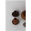 Image 4 : (3) Candle Holders, Wooden Bowl, Ashtray, Foot Massager