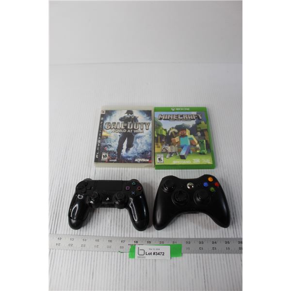 Xbox and PS3 Controllers and Games - Minecraft, COD