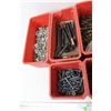 Image 2 : (8) Plastic Parts Bins of Assorted Screws & Bolts