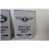 Image 2 : (2) Metal Signs - Bentley - Land Rover (113/4"x 8")