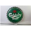 Image 1 : Carlsberg Beer Bottle Cap Sign (16 1/2" wide)