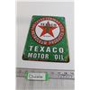 Image 1 : Texaco Motor Oil Sign - 8" x 12"