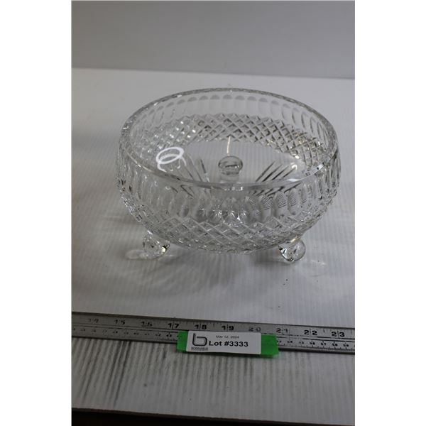 3-Footed Glass Candy Dish