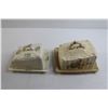 Image 2 : (2) Vintage Butter Dishes