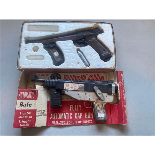 Mattel Fully Automatic Cap Gun And Healthways Planes Master Co2 Cartridge Air Pistol