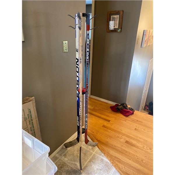 Hockey Stick Coat Rack 63t x And Assorted Mens Dress Hats