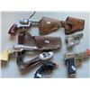 Image 1 : Assortment Of Western Style Capguns With Leather holsters
