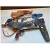 Image 1 : Assortment Of Vintage Collectable Capguns With Leather Holsters (Sold As Is)