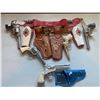 Image 1 : Assortment Of Vintage Collectable Capguns With Leather Holsters (Sold As Is)