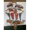 Image 1 : Assortment Of Vintage Collectable Capguns With Leather Holsters (Sold As Is)