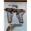 Image 1 : Set Of Vintage Range Rider Capguns With Metal And Leather Holster