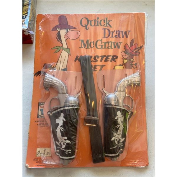 Collectable Vintage Quick Draw McGraw Toy Holster Set In Original Packaging