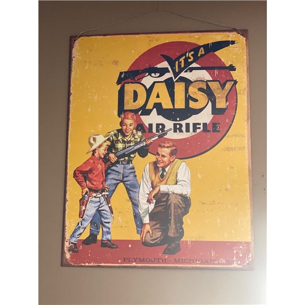 Antique Aluminum DAISY Air Rifle Sign
