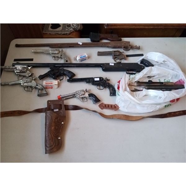 Assortment Of Misc Cap Guns And Parts