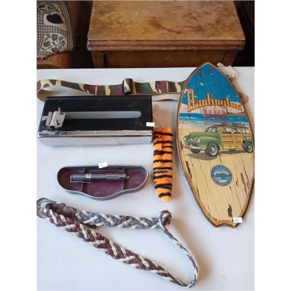 1950s Under Dash Tissue Box And 1940s Dash Thing Holder with More Vintage Knick Knacks