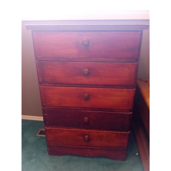 Vintage All Wood Dresser 26L x 16D x 38T