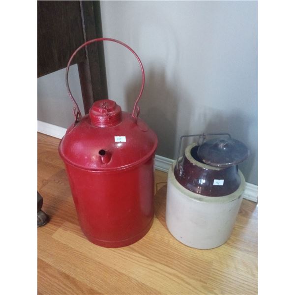 Collectable Vintage Gas And Crock