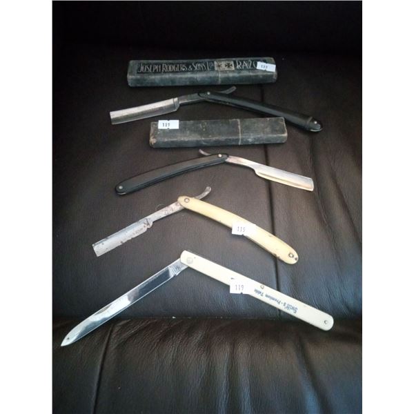 Collection Of Antique Straight Razors