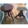Image 2 : Set Of Antique Piano Stools ( One Has Been Painted)