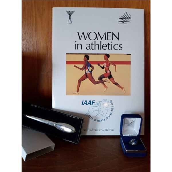 Women In Athletics IAAF Letter Opener And Signate Ring With Book And Poster
