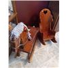 Image 1 : Handmade Wooden Rocking Horse And Doll Chair